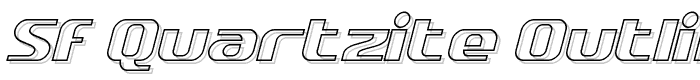SF Quartzite Outline Italic font
